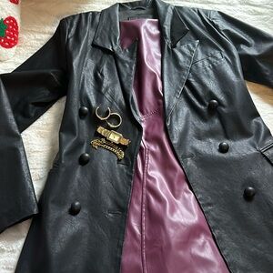 Maroon Leather dress